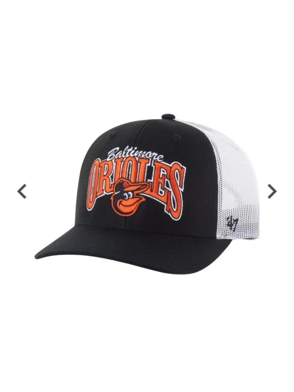 '47 NWT Baltimore Orioles Mesh Truckers Cap Hat SnapBack